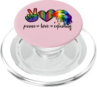 Rainbow Lips Leopard Heart Decor Women Peace Love Equality PopSockets PopGrip para MagSafe