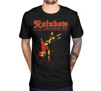 Rainbow Live in Mu@ni@ch T-Shirt English Rock Band Ritchie Blackmore Men's S