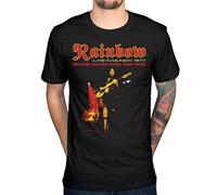Rainbow Live In Munich 1977 English Ritchie Blackmore Unisex 100% Cotton Short-Sleeve T-Shirts Black S