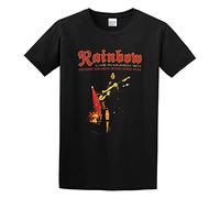 Rainbow Live In Munich English Rock Ritchie More Unisex 100% Cotton Short-Sleeve T-Shirts Black L