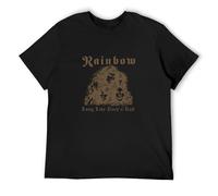 Rainbow Long Live Rock 78 Ritchie Blackmore Men T-Shirt Black Unisex Tops Casual tee L