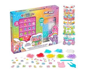 Rainbow Loom: Care Bears Cutetique: Sharing is Caring - 16 abalorios, kit de pulsera de goma para bricolaje, telar exclusivo de oso animador, fabricación de joyas, niños a partir de 7 años