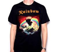Rainbow Mens T Shirt Rainbow Rising Rock Mens T Shirt Size XXL