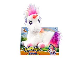 Rainbow Mi Unicornio Mágico. Animagic. Juguete Unicornio. Peluches para niñas y niños. Este Peluche arcoíris es Muy Suave y Tiene Luces y Sonidos. A Partir de 3 años.