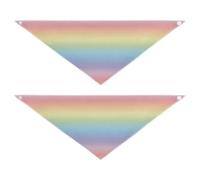 Rainbow Mix Clouds Vague - Pañuelo de temporada para perro, bufanda suave con botón a presión, lindo accesorio de vacaciones para mascotas, decoración para perros y gatos, paquete de 2