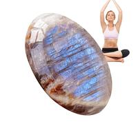 Rainbow Moonstone Gem | Cabochon Oval Moonstone | Piedra de energía de lisas y lisas de múltiples múltiples hechos a mano para energía y joyería de rejilla de