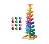 Rainbow Music Tree,Wooden Interactive Rainbow Educational Toys,Kids Music Tree Ball Run Track Game | for Boys Girls Home Preschool Homeschool Playroom Daycare Birthday Party