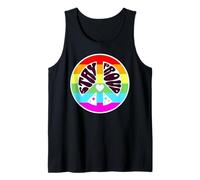Rainbow Peace Sign Gay Pride Stay Proud Love Unity Igualdad Camiseta sin Mangas