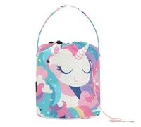 Rainbow Pegasus Art - Bolsa organizadora de ganchillo, bolsa de hilo portátil para agujas de tejer, accesorio de tejer