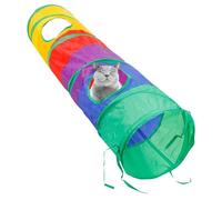 Rainbow Pet Tunnel - Cat Toys Crinkle Tunnels with Play Ball and Peek Holes | Interactive Tunnels for Puppy Cat for Friends, Parents