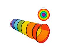 Rainbow Play Tunnel Toy for Babies Toddlers Indoor & Outdoor Tunnel Toy for Kids to Crawl Through 25-26s