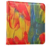 Rainbow Plume Hide - Álbum de recortes con tapa de piel sintética | Álbum de recortes de bricolaje, carpeta de anillos recargable, para 2 x 3, 4 x 6, 5 x 7, 6 x 8, regalo para recuerdo