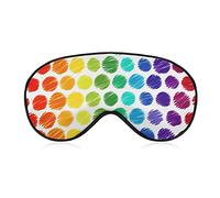 Rainbow Polka Dots Sleep Mask Blindfold Acuarela Círculos coloridos Ajustable Super-Smooth Soft Eye Mask Cover para Hombres Mujeres Viajes y siesta