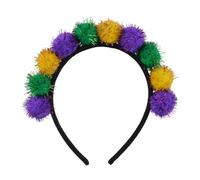 Rainbow Pom Headband - Playful Fashion Headdress Pom Headband | Color Hair Accessory For Festivals Ṕom Ĥeadband, Cosplay, And Dress Up, Cute Hair Ornament For Women And Girls