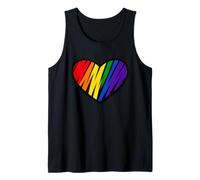 Rainbow Pride Heart Love Is Love - Camiseta de Apoyo LGBTQ Camiseta sin Mangas