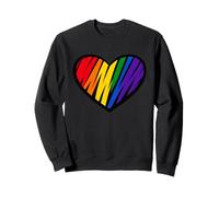 Rainbow Pride Heart Love Is Love - Camiseta de Apoyo LGBTQ Sudadera