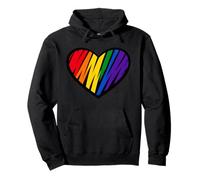 Rainbow Pride Heart Love Is Love - Camiseta de Apoyo LGBTQ Sudadera con Capucha