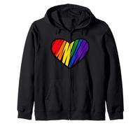 Rainbow Pride Heart Love Is Love - Camiseta de Apoyo LGBTQ Sudadera con Capucha