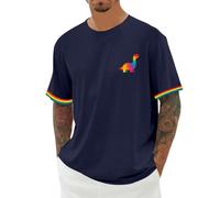 Rainbow Pride Month LGBT Arcoíris Mes del Orgullo Camiseta Informal De Manga Corta con Diseño Gráfico del para Celebrar Y Brindar Apoyo Prenda Cómoda