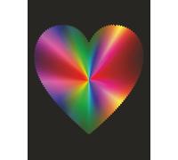 Rainbow Prism Heart Composition Book: Wide Ruled Notebook | Colorful Fun Writing Journal | Bright Prismatic Design | Back to School Supplies | 100 Pages