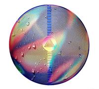 Rainbow Pyramid Energy Disc: diseño concéntrico de doble cara de 40 bobinas para meditación y energía para alineación, cobre chapado en oro con protección recubierta de cristal