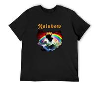 Rainbow Rising Rock Unisex 100% Cotton Short-Sleeve T-Shirts Black M