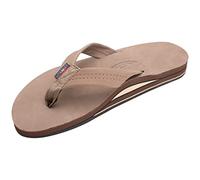 Rainbow Sandalias de Piel de Doble Capa para Hombre, Marrón (Café Oscuro), Large / 9.5/10.5 D(M) US