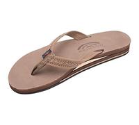 Rainbow Sandals The Willow - Sandalias de piel de doble capa, Marrón (Café Oscuro), 37.5/38.5 EU