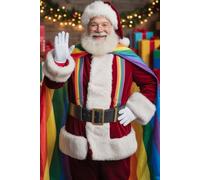 Rainbow Santa Christmas Notebook: Colorful Holiday Journal: A cheerful and vibrant Christmas notebook featuring a rainbow-themed Santa - perfect for festive writing, journaling, and gift-giving.