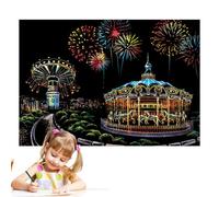 Rainbow-scrattch - Papel Recubierto Negro, Herramienta para rascar, Material de Arte para niños, del estrés para Adultos, artículo de Juego imaginativo, Juego de Vista escénica para proyectos