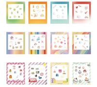 Rainbow Series - Calcomanías para bordes de fotos compatibles con película Fujifilm Instax Square SQ1 SQ6 SQ10 SQ20 SQ40, calcomanías decorativas para marco para accesorios de cámara, álbum de fotos