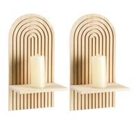 Rainbow Shelf - Estantería colgante Boho, Conjunto de estantes de pared Boho Modernos | Estantes flotantes artísticos en arco arco iris Boho, decoraciones estéticas y modernas para el hogar, por su