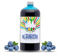 Rainbow Slush Sirope AZO LIBRE | Botella de 1 litro | Concentrado para granizadores de helados, máquinas de helado, bebidas 1:5 hasta 1:20 (arándano)