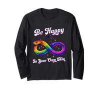 Rainbow Snake Be Happy in Your Own Skin Autism Concientización Manga Larga