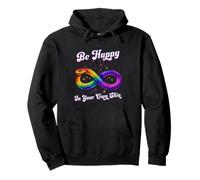 Rainbow Snake Be Happy in Your Own Skin Autism Concientización Sudadera con Capucha