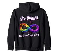 Rainbow Snake Be Happy in Your Own Skin Autism Concientización Sudadera con Capucha