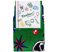Rainbow Socks - Calcetines alegres para niños con motivos escolares Geografía - Talla 30-35