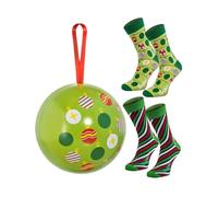 Rainbow Socks - Calcetines de Navidad en una bola para él y para ella - Verde claro - 2 pares - 41-46