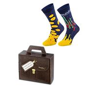 Rainbow Socks - Calcetines Del Mercado Para El Regalo Para Una Financiera Mujer Hombre - 1 Par De Calcetines Para Él Y Ella - Talla 47-50