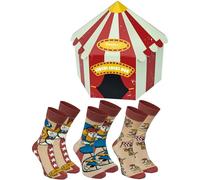 Rainbow Socks - Circus Box Socks - Mujer Hombre Calcetines de Circo para Fans de Payasos Animales de Circo y Espectáculos de Circo - 3 Pares - Talla 41-46