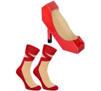 Rainbow Socks - High Heels Tacones Altos Box Socks - Mujer Calcetines de Regalo para fans de los Tacones de Aguja - Patrón Número 1-1 Par - Talla 36-40