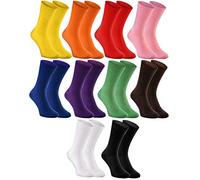 Rainbow Socks Hombre Mujer Calcetines Antibacterianos Sin Elasticos Para Diabéticos - 10 Pares - Mix - Talla 44-46
