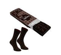 Rainbow Socks - Hombre Mujer Calcetines Barra de Chocolate Graciosos - 1 Par - Chocolate Negro - Talla 36-40