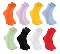 Rainbow Socks - Hombre Mujer Calcetines Diabéticos Sin Elasticos - 8 Pares - Colores Brillantes - Talla 39-41