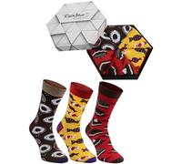 Rainbow Socks - Hombre Mujer Calcetines Oscuros Dulces Graciosos - 3 Pares - Bunuelo Crema Pastel Caramelos - Talla 36-40