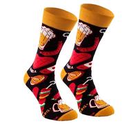 Rainbow Socks - Hombre Mujer Divertidos Altos Calcetines Party- 1 Par - Grill - Talla 41-46