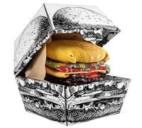 Rainbow Socks - Hombre Mujer Divertidos Calcetines de Hamburguesa - 2 Pares - Talla UE 41-46