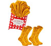 Rainbow Socks - Hombre Mujer Divertidos Calcetines de Papas Fritas - 2 Pares - Talla 41-46
