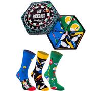 Rainbow Socks - Hombre Mujer Fun Socks Box Regalo - 3 Pares - Billar Bolos Dardos - Talla 47-50