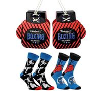 Rainbow Socks - Hombre Mujer Guantes de Boxeo MMA Divertidos Calcetines - Regalo para Boxeadores y Aficionados a las Artes Marciales - 2 Pares - Talla 47-50